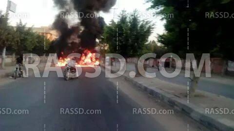 مجهولون يقطعون عدة طرق في “المنوفية”