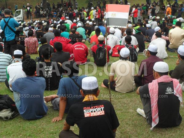 اعتصام بماليزيا لرفض الانقلاب العسكري بمصر