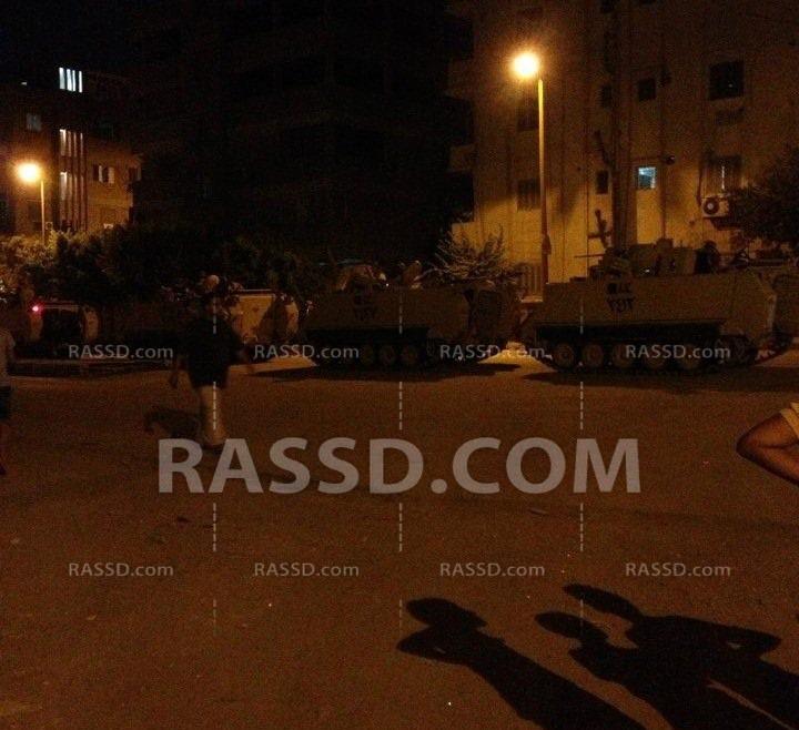 الجيش يطلق النار لاجبار أصحاب المحلات لاغلاقها ببني سويف