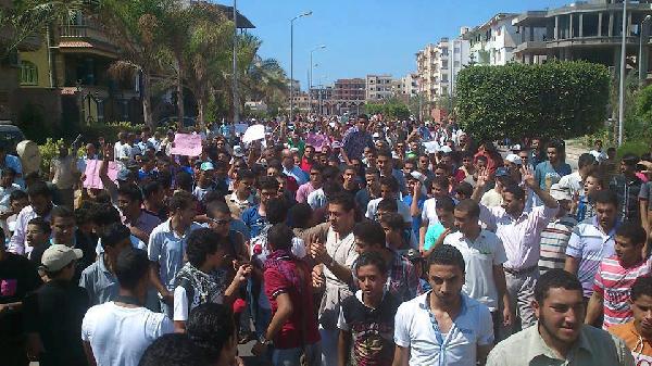 دمياط تنتفض في جمعة الشهداء ضد الانقلاب