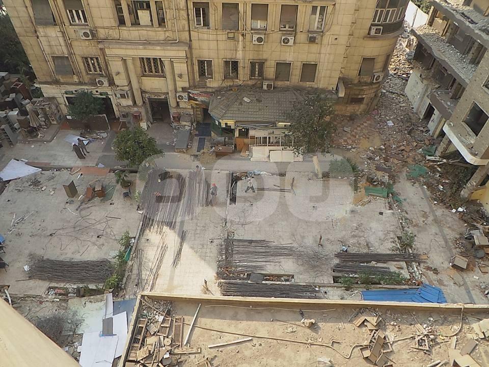 بالصور.. استمرار هدم المبنى التاريخي لنقابة المحامين