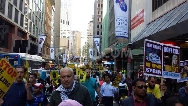 مظاهرة الآن في استراليا ضد الانقلاب