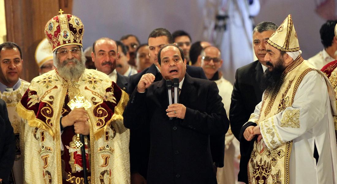 الكنيسة تحشد أقباط المهجر أمام الأمم المتحدة  أثناء كلمة السيسي