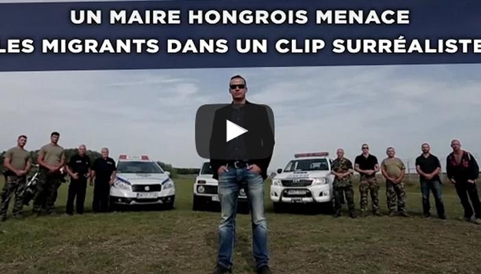 بالفيديو.. عمدة مدينة مجرية يهدد اللاجئين بـ”فيلم أكشن”