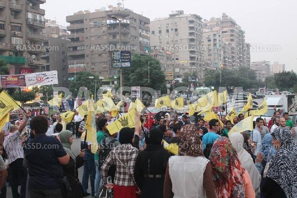 وقفة احتجاجية في مدينة نصر للتنديد بالانقلاب