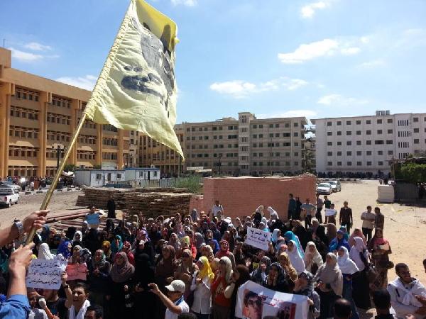 طلاب جامعة كفرالشيخ ينتفضون ضد الانقلاب العسكرى