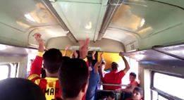 مسيرة لشباب ضد الانقلاب بقطار منيا القمح