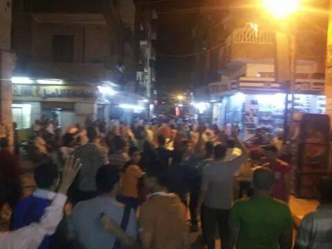 ثوار بني سويف يكملون مسيرتهم بعد اعتداء أمن الانقلاب