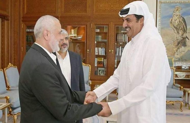 أمير قطر يستقبل مشعل وهنية في الدوحة لبحث الوضع في قطاع غزة