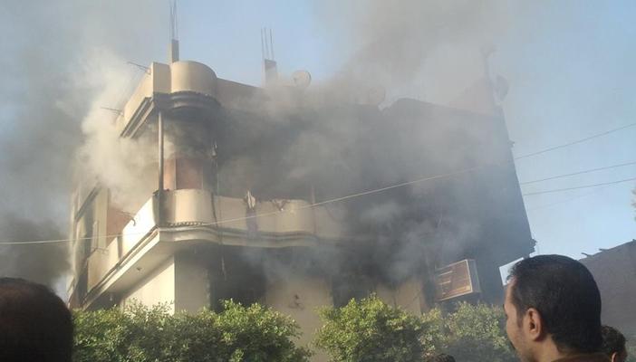 حرق منزل وإصابة شخص بسبب خلافات الجيرة بالمنوفية