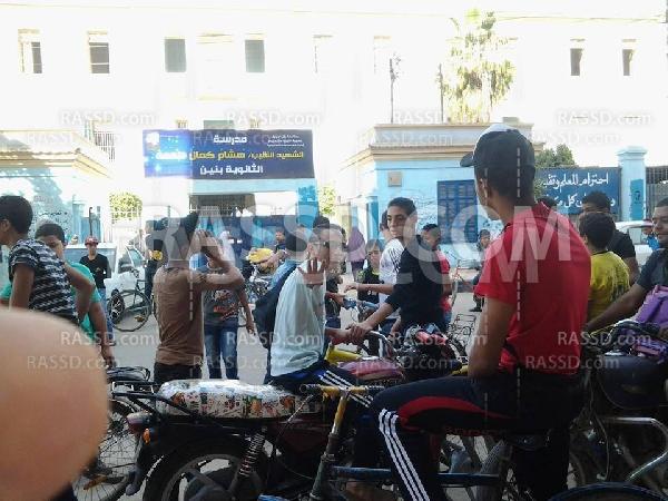 مسيرة بالعجل لطلاب بنى سويف ضد الانقلاب