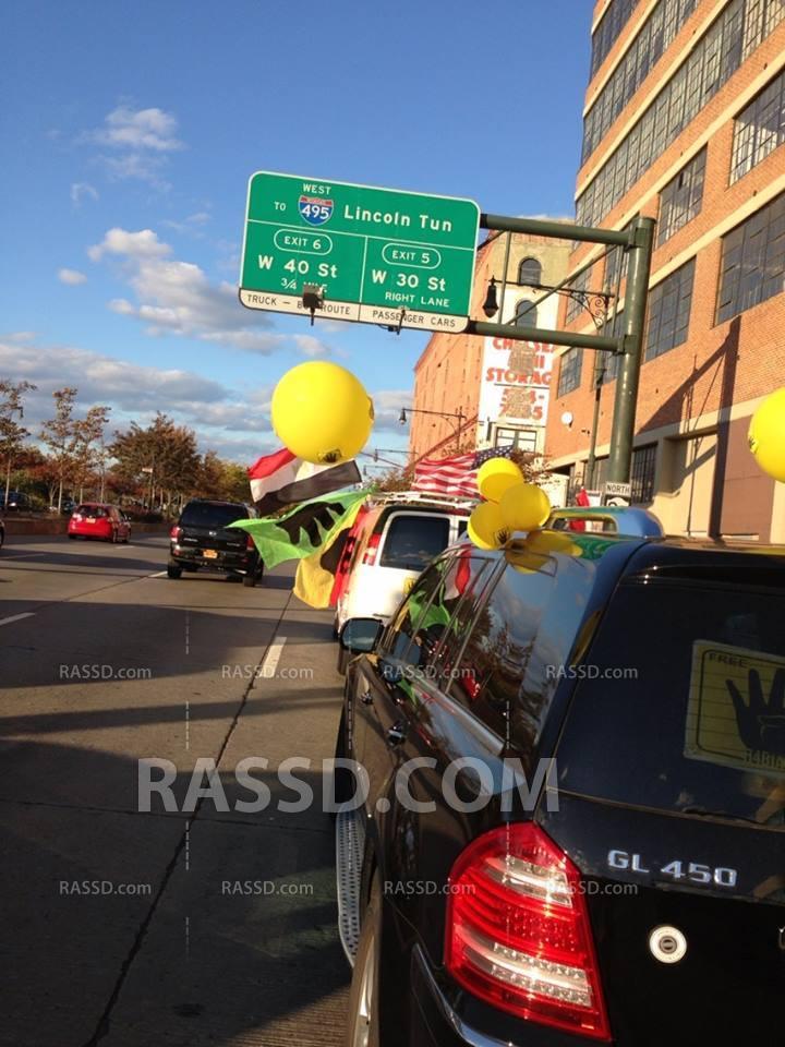 مسيرة بالسيارات لرافضي الانقلاب بنيويورك