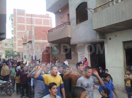 وقفة لشباب أوسيم في الجيزة تنديدًا بالانقلاب العسكري