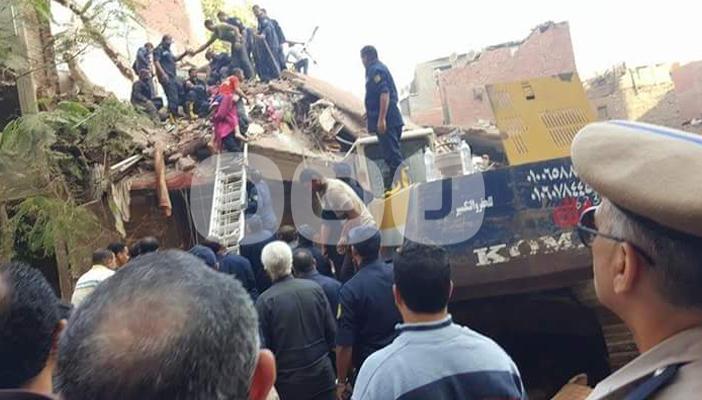 ارتفاع ضحايا انهيار 4 منازل بالفيوم إلى 4 وإصابة 21 آخرين