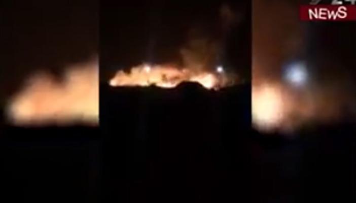 بالفيديو.. اشتعال النيران في مخيم للاجئين بفرنسا