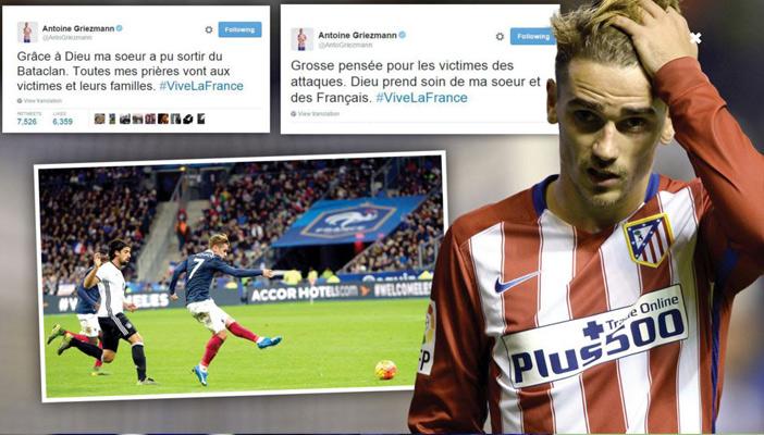 نجاة شقيقة لاعب أتليتكو مدريد من تفجيرات فرنسا