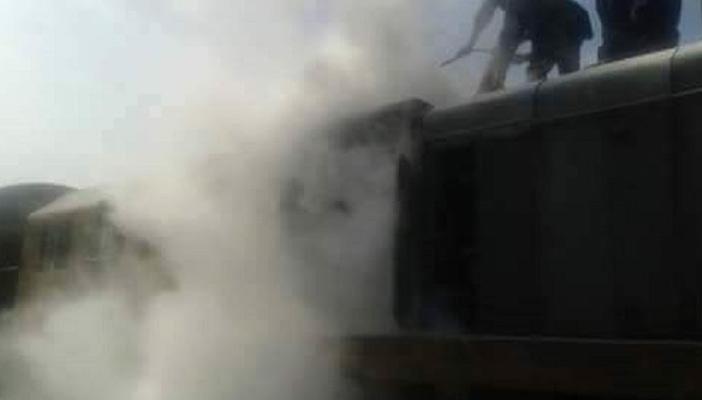 توقف حركة قطارات الصعيد بعد اشتعال النار في جرار بأسيوط