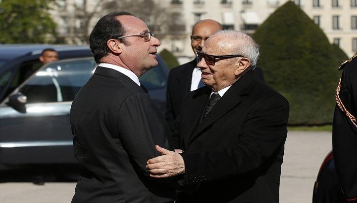 لقاء غير مُعلن بين الرئيس التونسي ونظيره الفرنسي