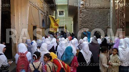 مسيرة طلابية في أشمنت بني سويف تنديدًا بانقلاب العسكر