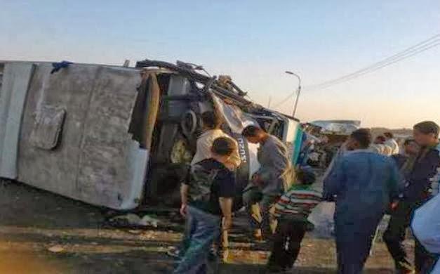 مصرع 4 عمال وإصابة 4 آخرين بالشرقية