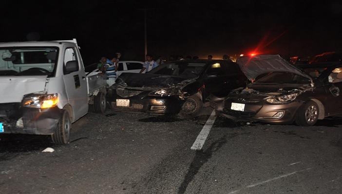 مصرع وإصابة 24 في حادث على “صحراوي بني سويف”