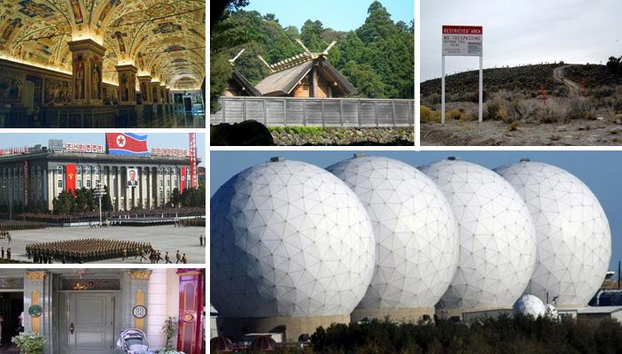 أكثر 7 أماكن سرية في العالم