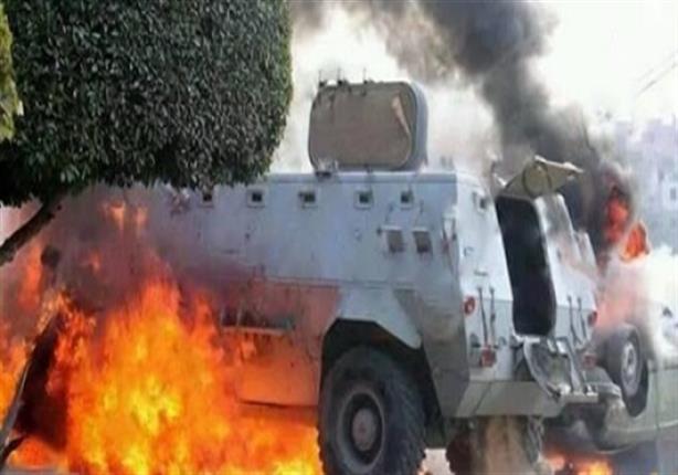 إصابة مجند ومدني جراء تفجير مدرعة بالعريش صباح اليوم