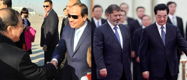 بالصور| الفرق بين استقبال مرسي الثورة وسيسي الانقلاب في  5 دول