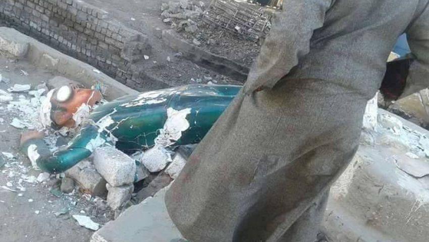 حقيقة تكسير الأهالي تمثال “السيسي” في الأقصر