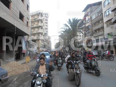 مسيرة بالدراجات النارية بدمياط ضد الانقلاب