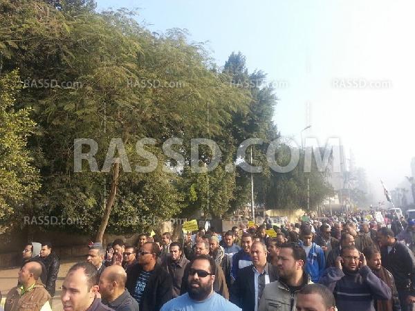 مسيرة صباحية بفصيل بالجيزة رفضًا لدستور الإنقلاب