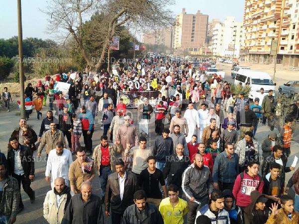 مسيرة بحدائق حلوان رفضا لحكم العسكر وتلبية لدعوة التحالف