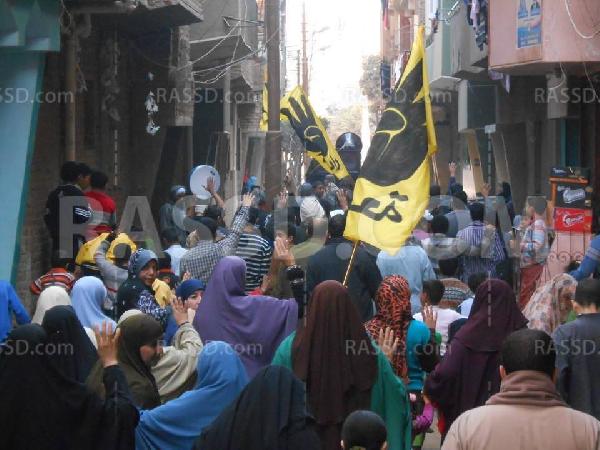 بالصور.. مسيرة حاشدة تأييدًا للشرعية ببني سويف