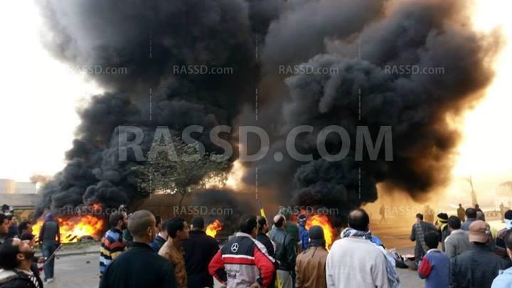 بالصور..قوات الإنقلاب تعتدي على مسيرة المرج