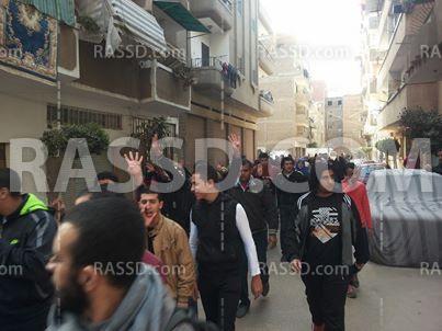 مسيرة لشباب ضد الإنقلاب بالمنصورة رفضا لمحاكمة الرئيس