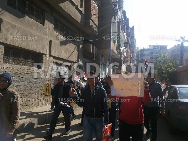 مسيرة صباحية بالمنصورة رفضًا لدستور الإنقلاب