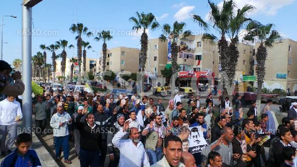 إعتداء لأمن الإنقلاب على مسيرة حاشدة ببرج العرب