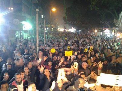 مسيرة لأهالي حلوان تنديدًا بدستور الانقلاب