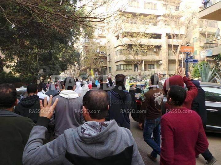 مسيرة صباحية رافضة للانقلاب بالجيزة