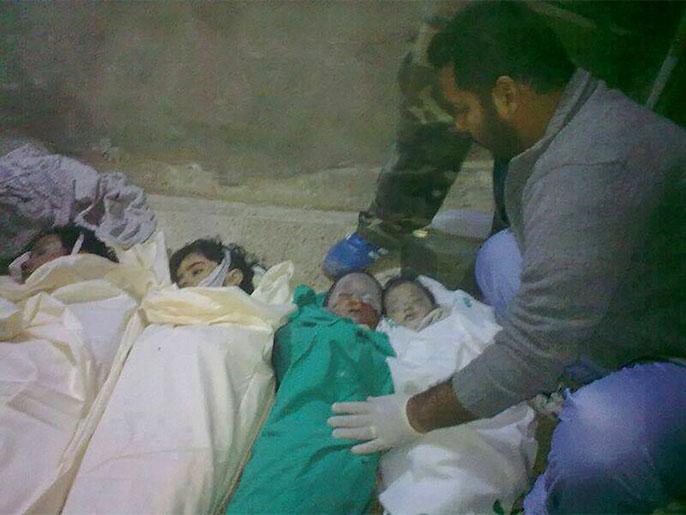 120 قتيلا بسوريا فى قصف جوى للنظام أمس