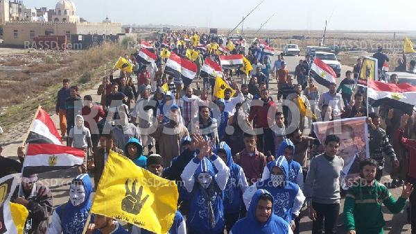 كفر الشيخ تتظاهر تنديدًا بالانقلاب العسكري
