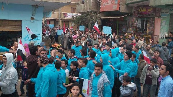 مظاهرات بعدد من قرى المنوفية للتنديد بالانقلاب