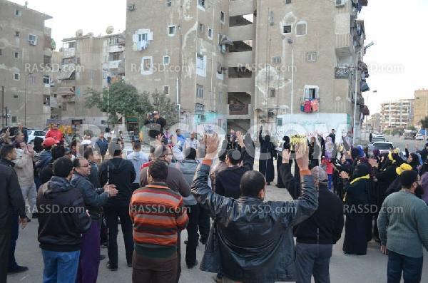 الأمن يفض مسيرة بورسعيد بالرصاص الحي