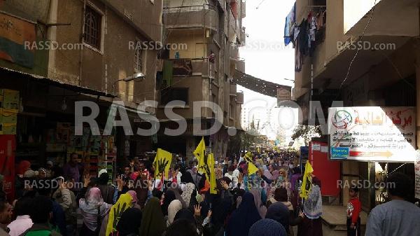 مسيرة مناهضة للإنقلاب بعرب المعادي وسط تواجد أمنى مكثف