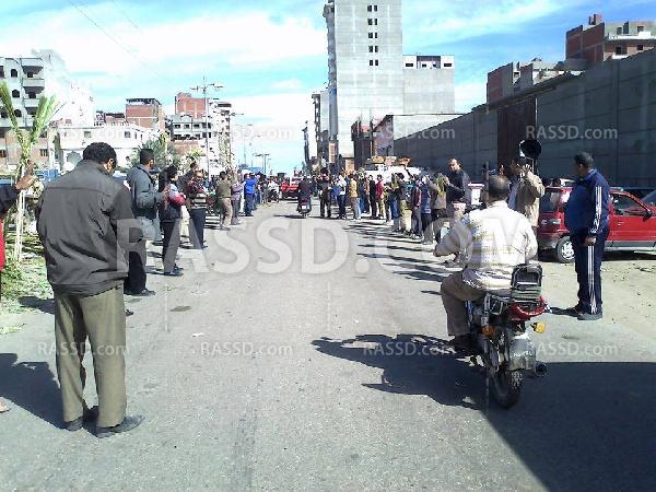 سلسلة بشرية لتحالف دعم الشرعية بدمياط