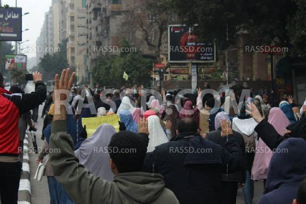 مسيرة بالمهندسين في ذكرى مجزرة فض رابعة والنهضة