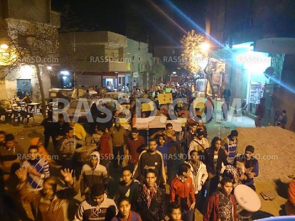 مسيرة ليلية بحدائق حلوان رفضا للانقلاب العسكري