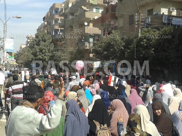 متظاهرو بني سويف يخرجون فى مسيرات ضد الإنقلاب