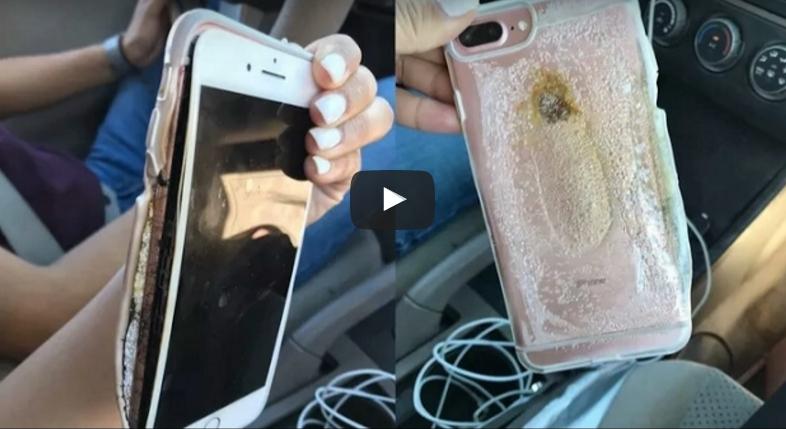 بالفيديو.. احتراق هاتف آيفون 7 والشركة تفتح التحقيق في الحادث