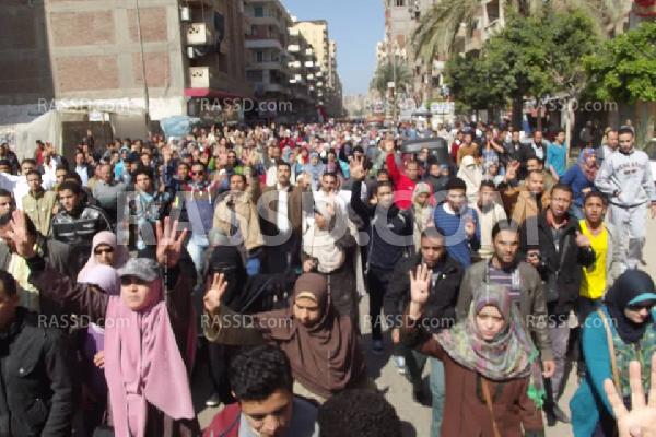 مسيرة بمنطقة السيوف بالإسكندرية رفضا للانقلاب العسكري